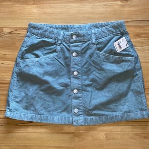 NWT Green FP Corduroy Skirt